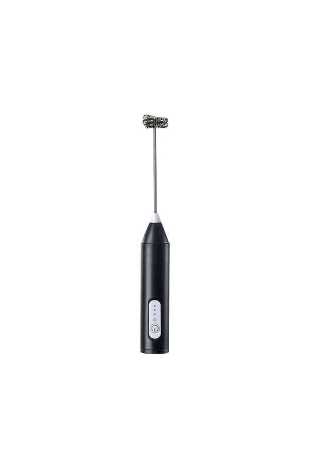 black MINI Milk Frother USB Rechargeable 3 Speeds Foam Maker Coffee Whisk Mixer Electric Handle Blen