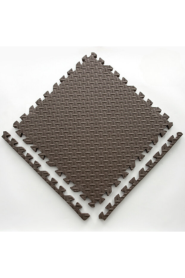 12pcs Brown 12pcs Foam Baby Play Mat Puzzle Mat Kids Interlocking Exercise Tiles Rugs Floor Tiles To