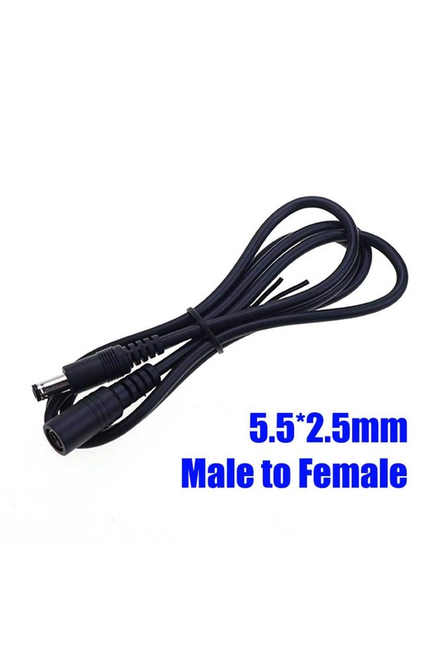 1m 5.5x2.5 Male Female JCD 1m 2m 3m DC Power Extension Cable 5.5*2.1mm 5.5*2.5mm Male To Male / Fema