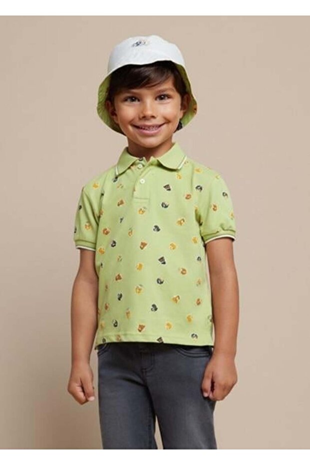 Boy's Green Polo Neck T-shirt 03109-047