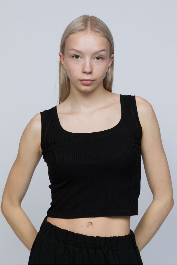 Women's Black Thick Strap Camisole Undershirt