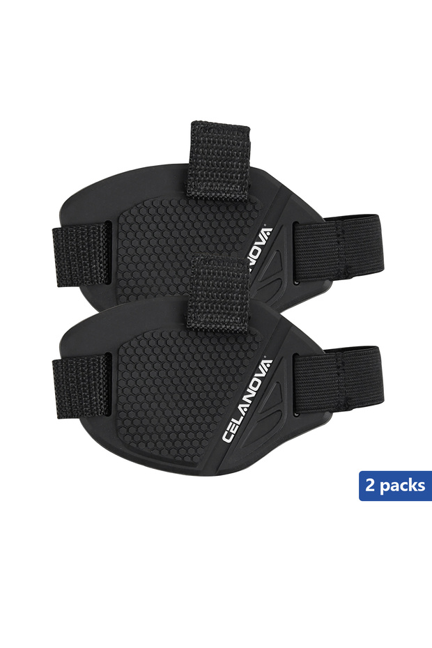2pcs black Universal Motorcycle Shoe Cover Guards Motorbike Gear Shift Pad Anti-slip Durable Boot Pr