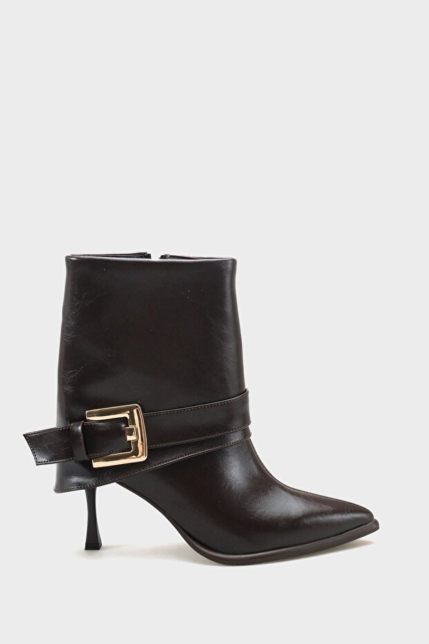 Women's Lavren Heeled Short Boots - Brown