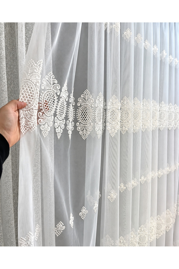 Embroidered Knitted Beautiful Tulle 1 / 3 Tight Pleated Tulle, Curtain, Background, Blackout, Double Breasted,