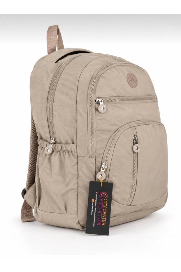 Unisex Crinkled Waterproof Fabric Large Multi-Pocket School And Travel Backpack Cty-lbn-101