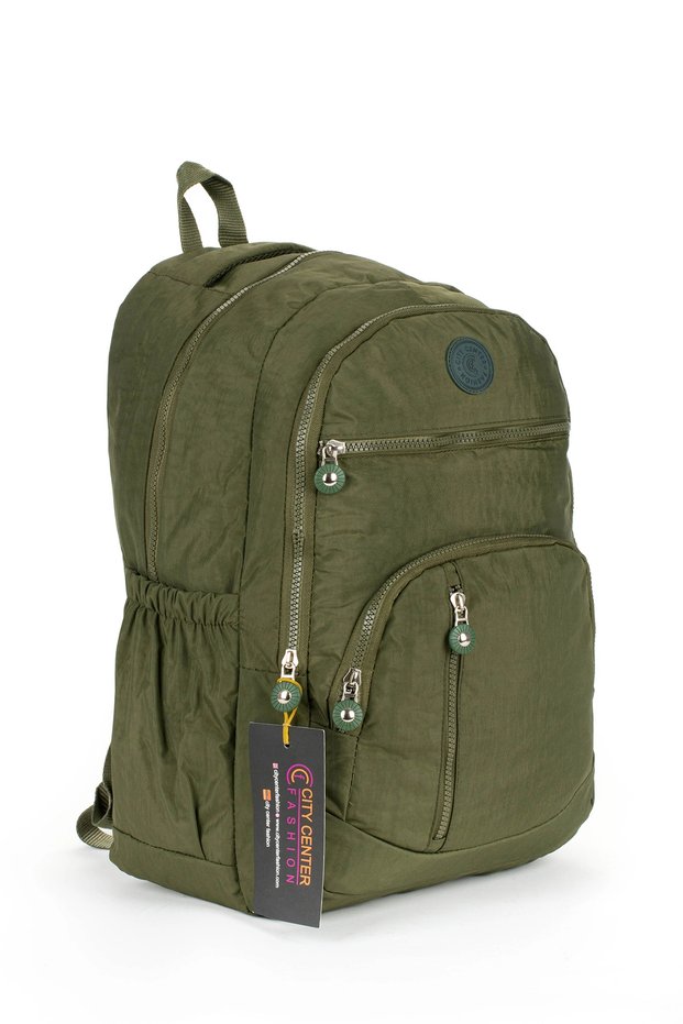 Unisex Crinkle School Backpack Middle School High School College Waterproof Fabric with Laptop Pocket cty-lbn-201