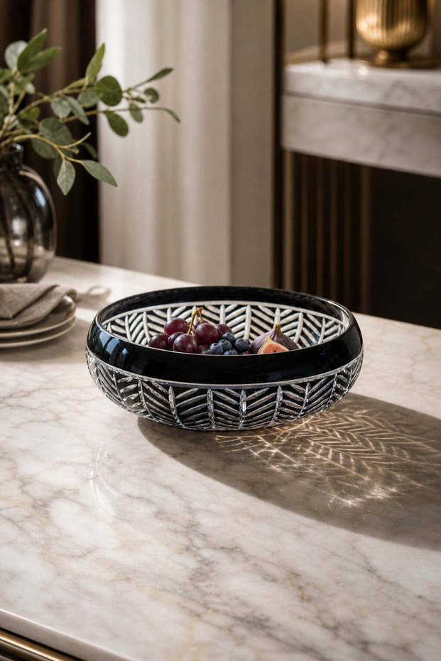 28cm Crystal Decor Bowl Paris Tableware Presentation Bowl