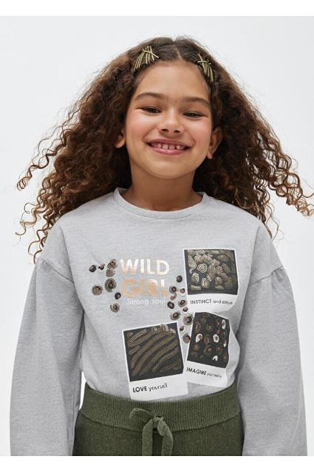 girl's long sleeve T-shirt 7044