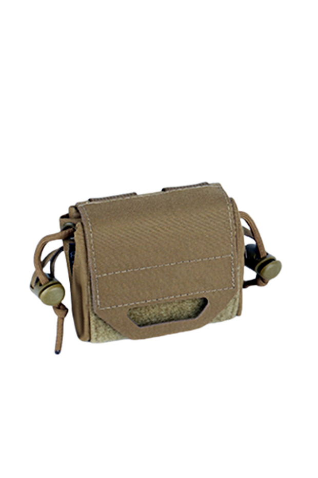 KHAKI Tactical Foldable Recycling Bag Dump Pouch MOLLE Drop Pouch durable Mini Magazine Utility Pou