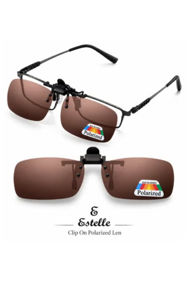 One Piece Polarized Clip on Flip up Sunglasses over Prescription and Reading Glasses Frames,Men Women Compact Fit Clip In Sunglass Unisex