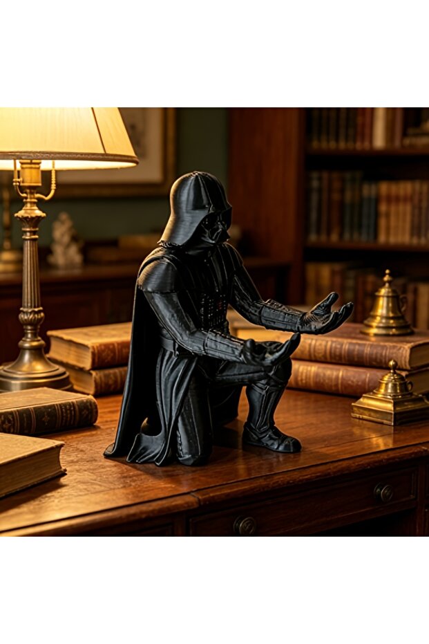 1Pcs 1 Piece 3D Printed Kneeling Vader Pen Holder, Cool Villain-Themed Desktop Decoration, Bookshelf