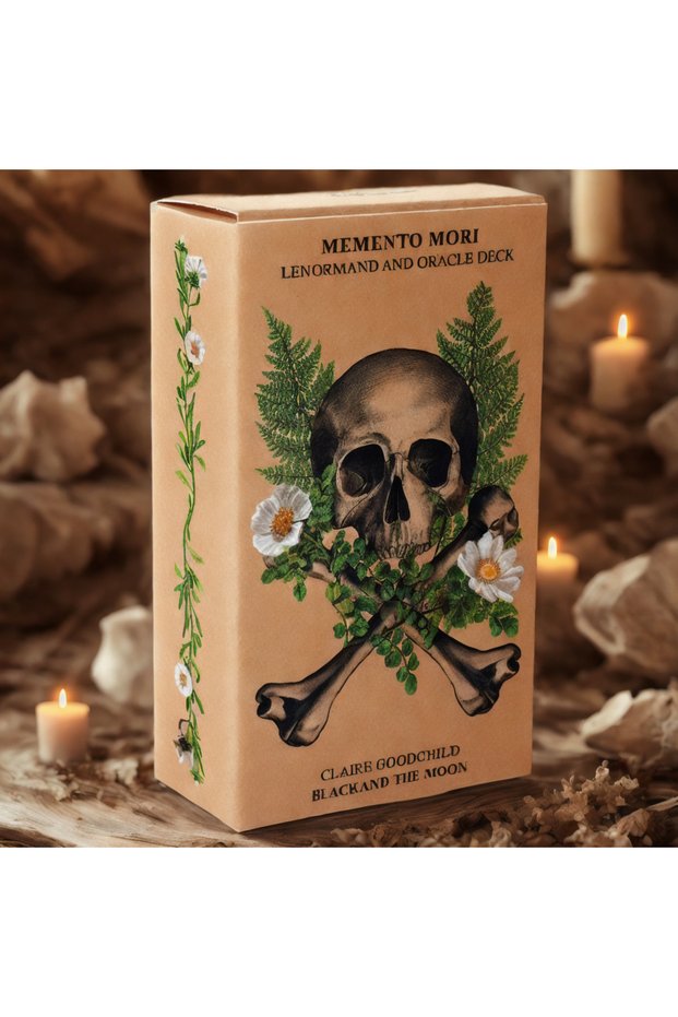 Light Grey Memento Mori Lenormand and Oracle Deck by Claire Goodchild Ideal for divination lovers gi