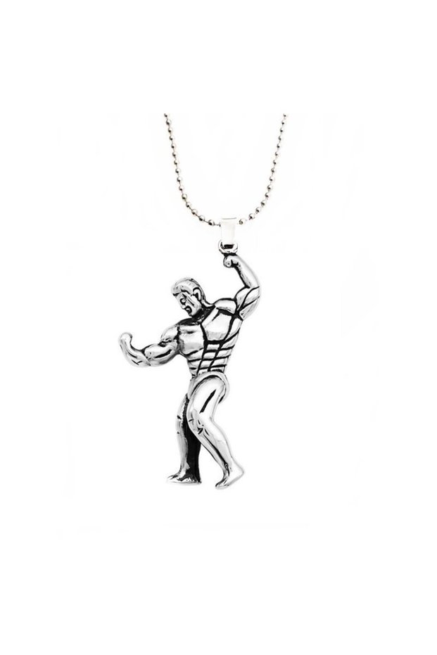Silver Color Men's Bodybuilding Necklace
