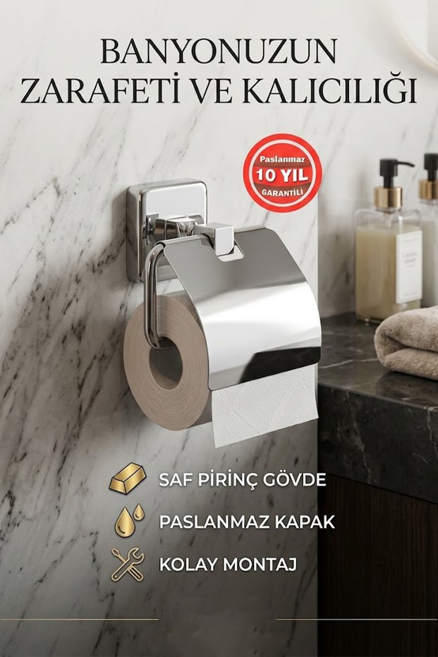 Clk Stainless Brass Dove Toilet Paper Holder with Cover | Chrome | 10 Years Warranty | Durable & Modern