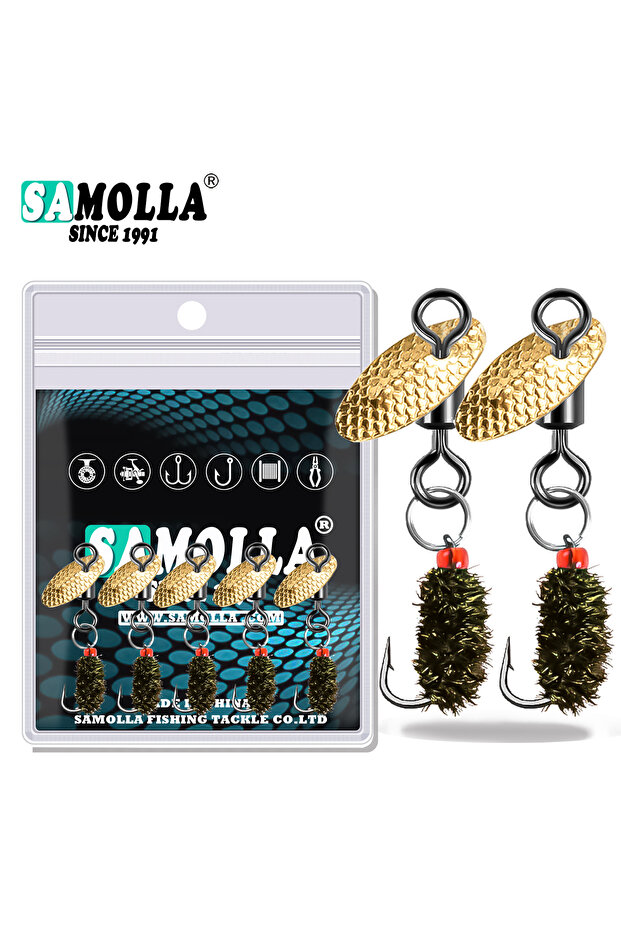 size20 5pcs golden Fly Fishing Flies Lure 5pcs/bag Spinnerbaits Spoon Scud Fly For Trout Fly Tying F