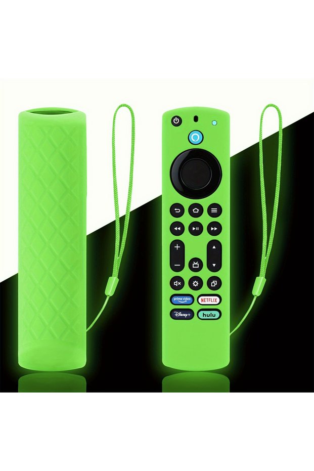 Luminous green 1 Pack Glow In The Dark Silicone Remote Case for Fir TV Alexa Voice Remote, Fir TV Om