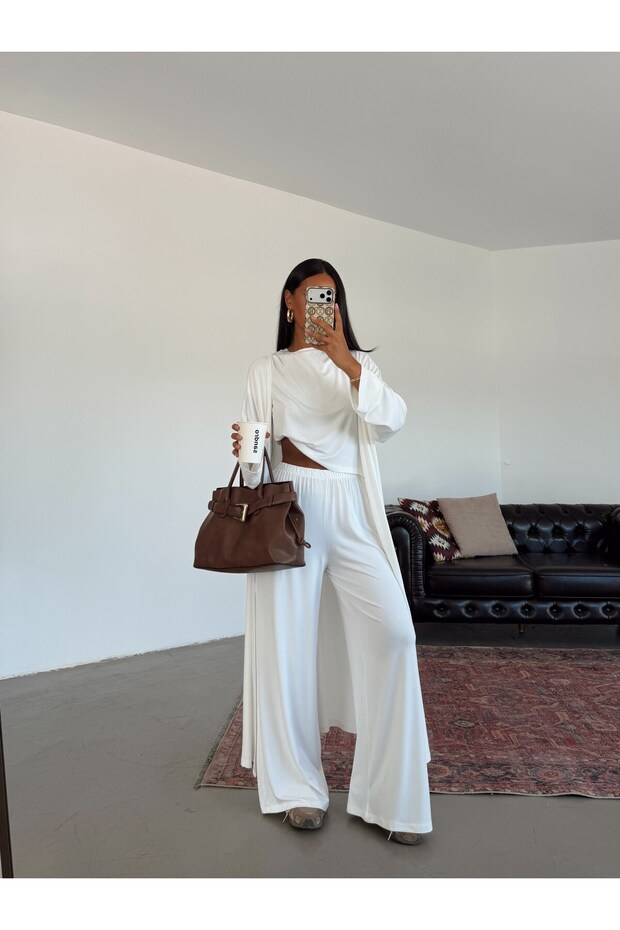 Viscose Three-Piece Set - White