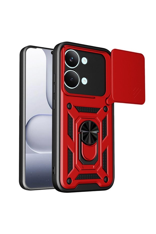 Case Compatible with Poco X8 Pro Max Impact Resistant Red