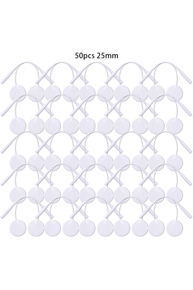 50pcs 25bag white 50/100Pcs Self-Adhesive 25mm Electrode Pads for Body TENS Massager Pulse Muscle St