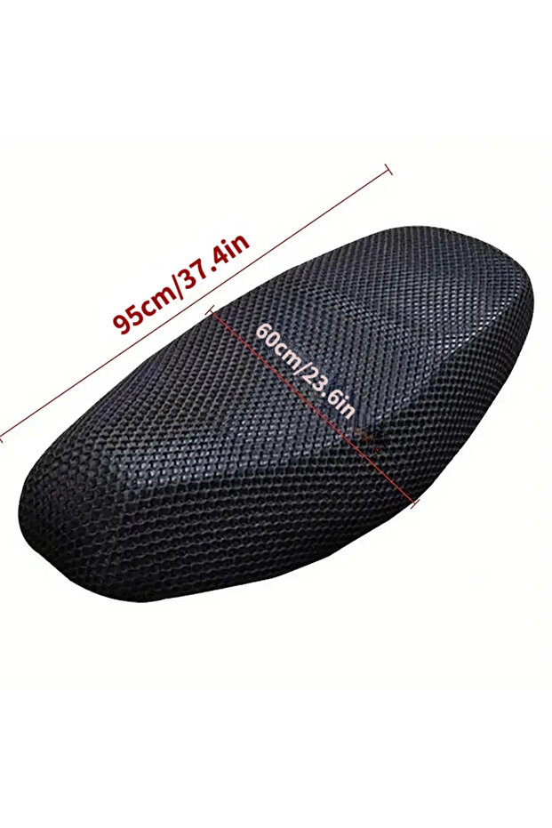 95cmx60cm Summer Cool 3D Mesh Motorcycle Seat Cover Breathable Scooter Seat Covers Cushion Anti-Slip