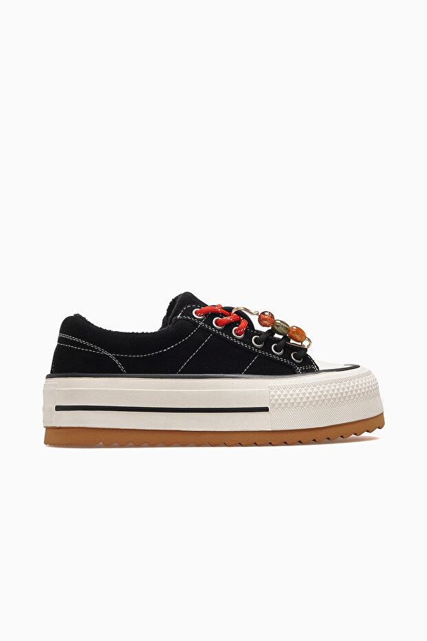 Women's Casual Sneaker Shoes with Lace Accessories 26K 26K366-1 Black
