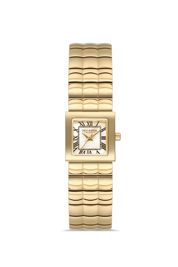 Dk.1.Ag1462.25 Square Dial 3 Atm Water Resistant Gold Color Women's Wristwatch