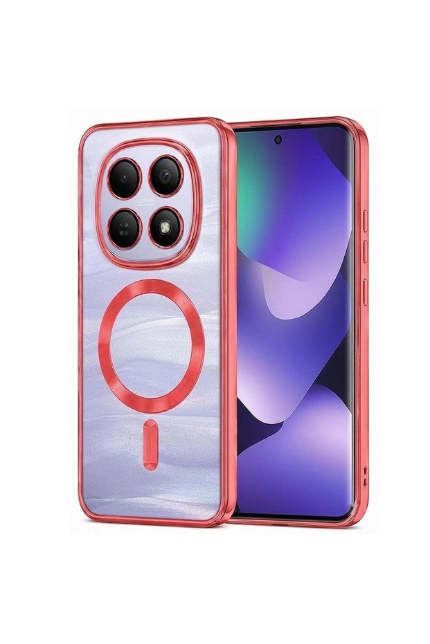 Case Compatible with Poco M8 Pro Magsafe Luxury Electroplate Red