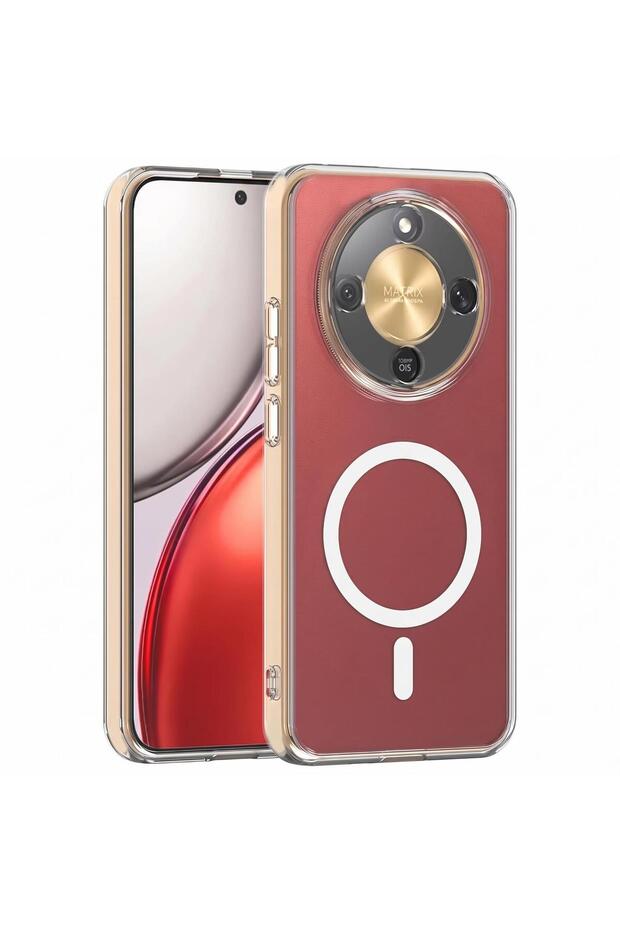 حافظة متوافقة مع هاتف Honor Magic 8 Lite، شفافة ولا تتغير لونها، متوافقة مع MagSafe
