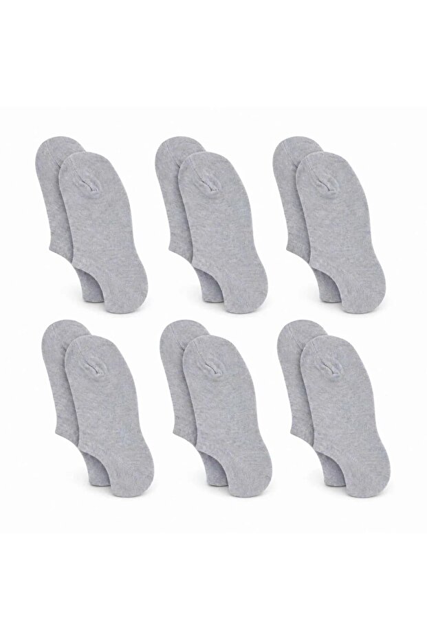 Women's Bamboo 6-Piece Seamless Ballerina Socks Black White Gray Invisible Sneaker Socks Breathable Soft