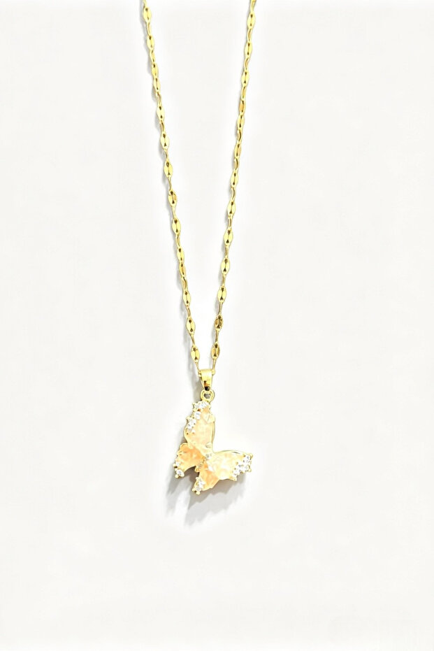 Stone Butterfly Necklace