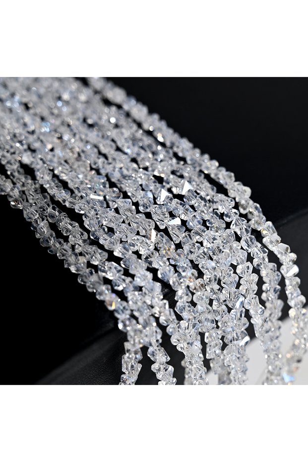 4mm 120pcs D 4mm 120pcs Triangle Austrian Crystal Glass Beads Spacer Loose Beads for Jewelry Making
