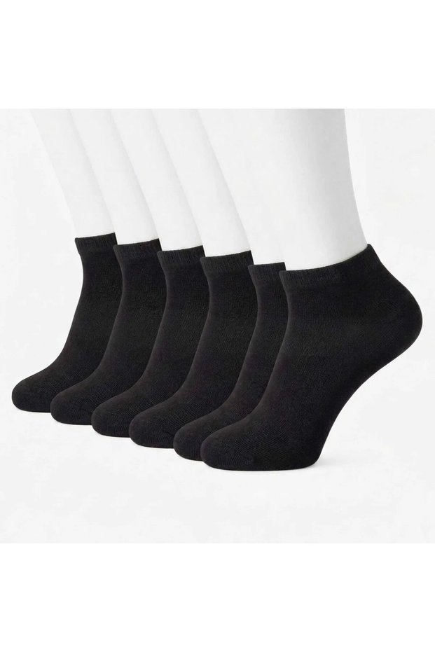 Men's Bamboo Booties Socks 6-Pack | Breathable, Moisture-Wicking, Soft, Black, White, Gray, Casual Sports