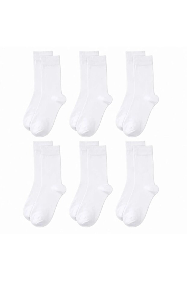 Women's Bamboo Long Socks 6-Pack, Seamless Toe Soft Textured Black White Gray