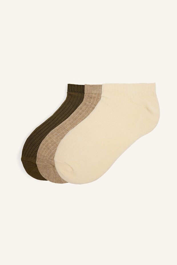 Men's 3-Piece Ribbed Bootie Socks I6816Axns