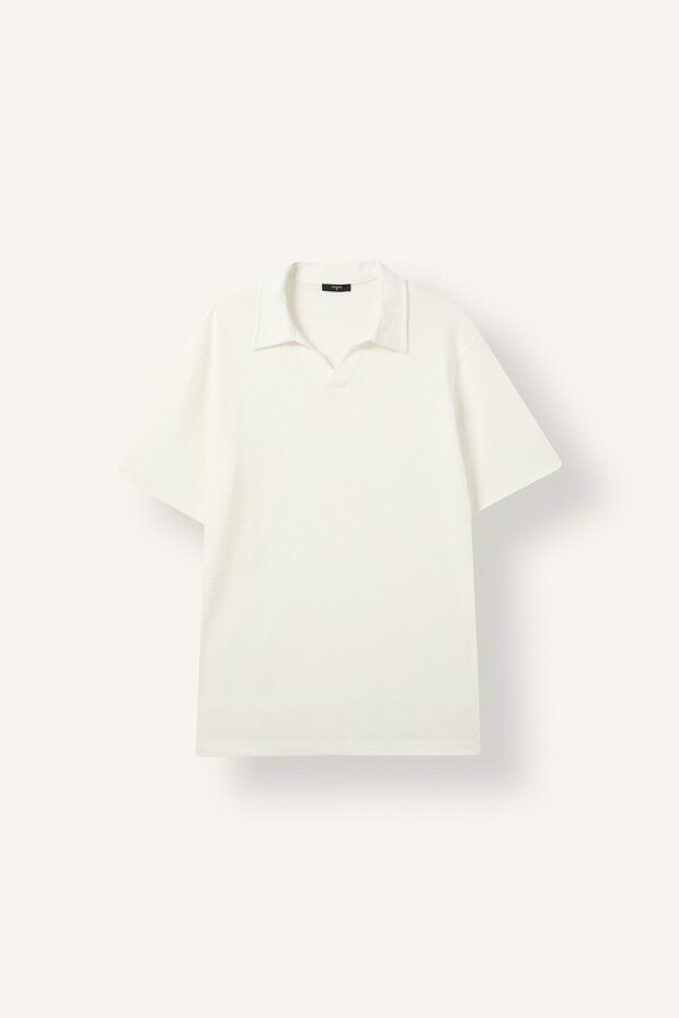 Regular Fit Short Sleeve Buttonless Basic Polo T-Shirt I4641Ax26Au