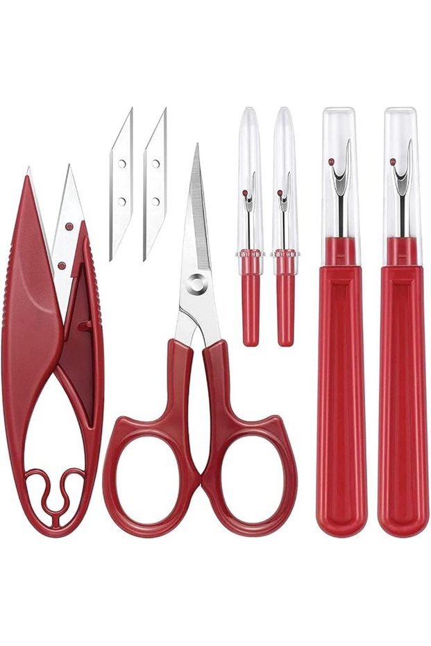 Professional Seam Ripper and Thread Cutter Set for Sewing Projects, Includes 2 Large and 2 Small Rip