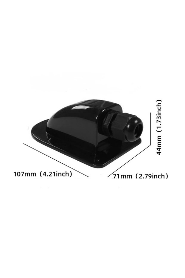 Single Hole Black Solar Junction Box Dual Cable Entry Gland for Solar Project on Car RV Caravan Boat