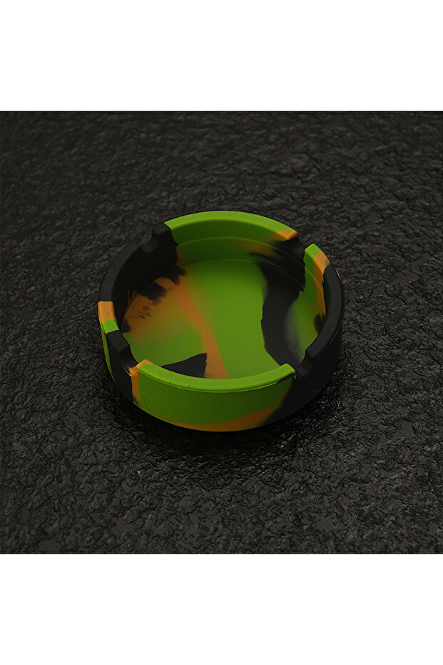 light green Portable Fluorescent Luminous Ashtray Anti-Scalding Cigarette Holder Eco-Friendly Soft R
