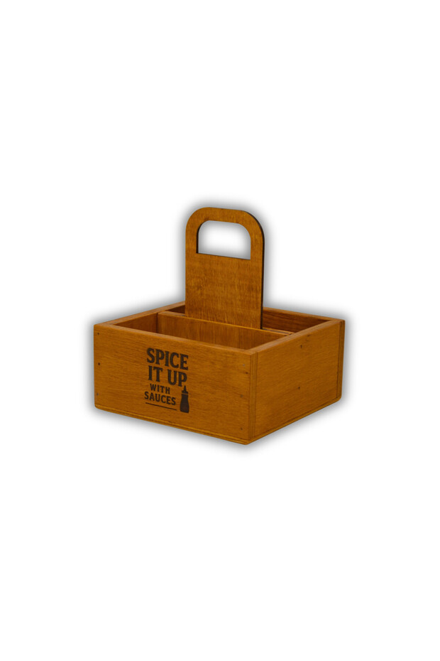 Rustic Sauce Presentation Box – 4 Pieces with 95 Gr Sauce Capacity |   16X16 cm