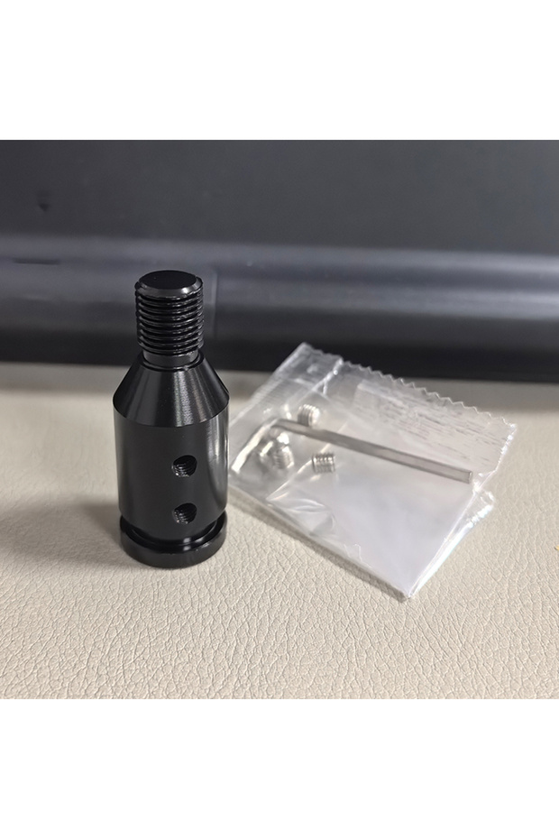 M12 black Gear Stick Shift Connector Thread with Screw Wrench Aluminum Alloy Universal Car Manual Ge