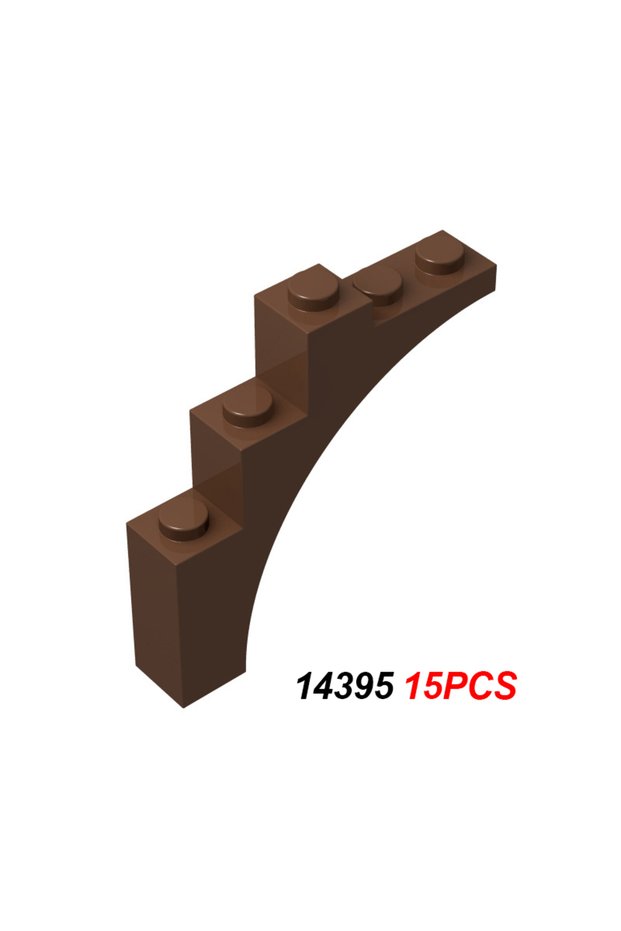 Brown 15PCS MOC Bricks W. Bow 1x5x4 Arch Trunk Particles Building Blocks Parts 2339 14395 76768 DIY
