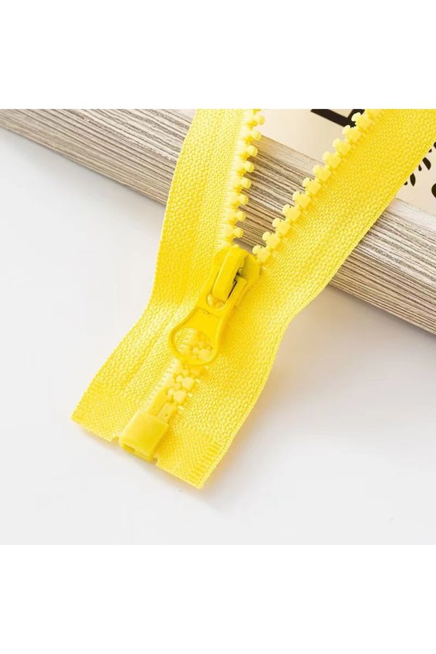 60cm x 1pc Yellow Resin Zipper Open-End Zip 40/50/60/70/80/90/100/120cm Applied for Garment Jacket C