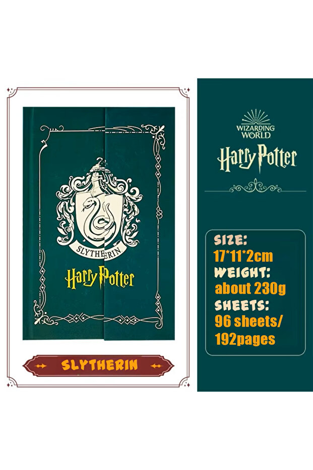 Slytherin Authentic Harries Potters Peripheral Retro Notebook Magic Academy Hogwarts Slytherin Porta