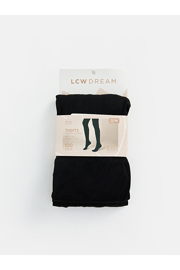 Alita City Lcw Dream Black Plain Women's Pantyhose with a Difference