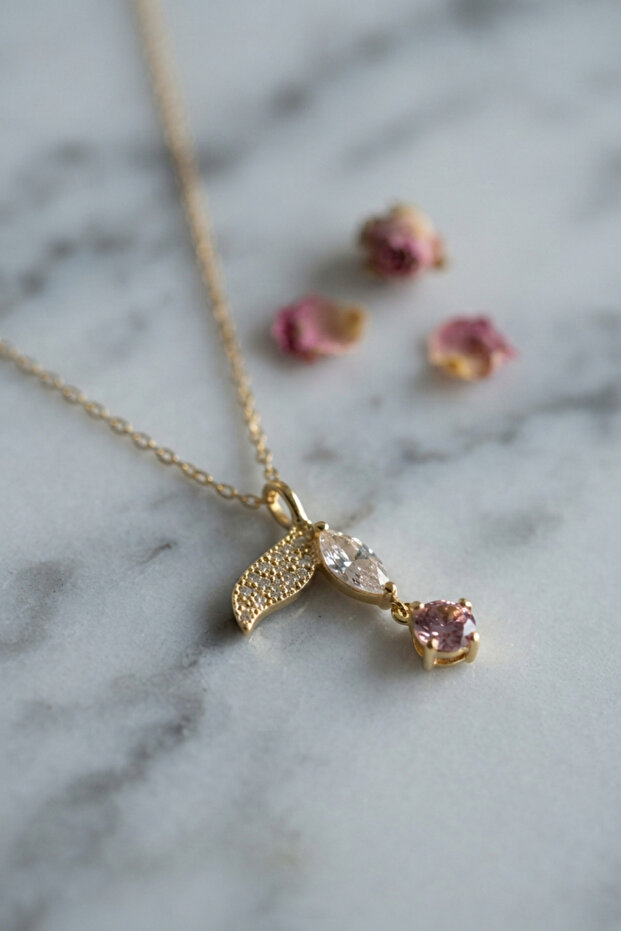 316L Steel Chain Gold Color Fish Tail Model Women's Necklace -