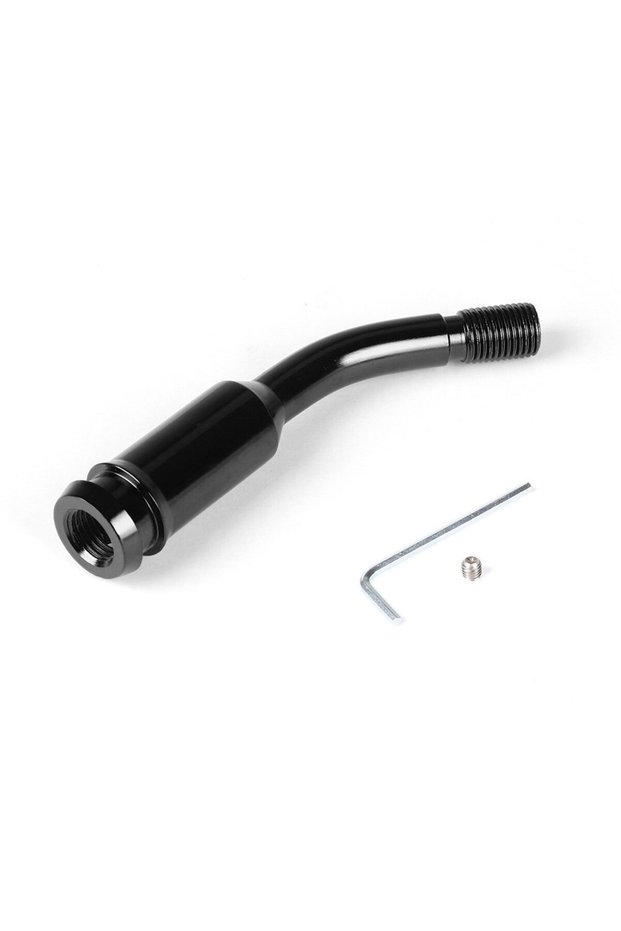 black Black Gear Shift Shifter Stick Lever 5" Bend Bent Shift Knob Extender Extension Aluminum For V