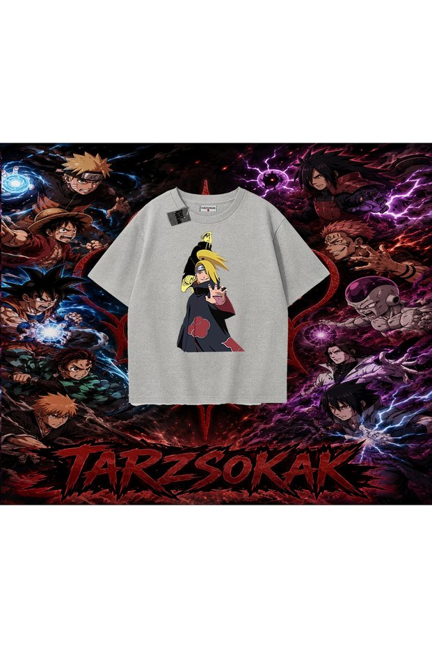 Deidara Naruto Anime Character Oversize Unisex T-Shirt White