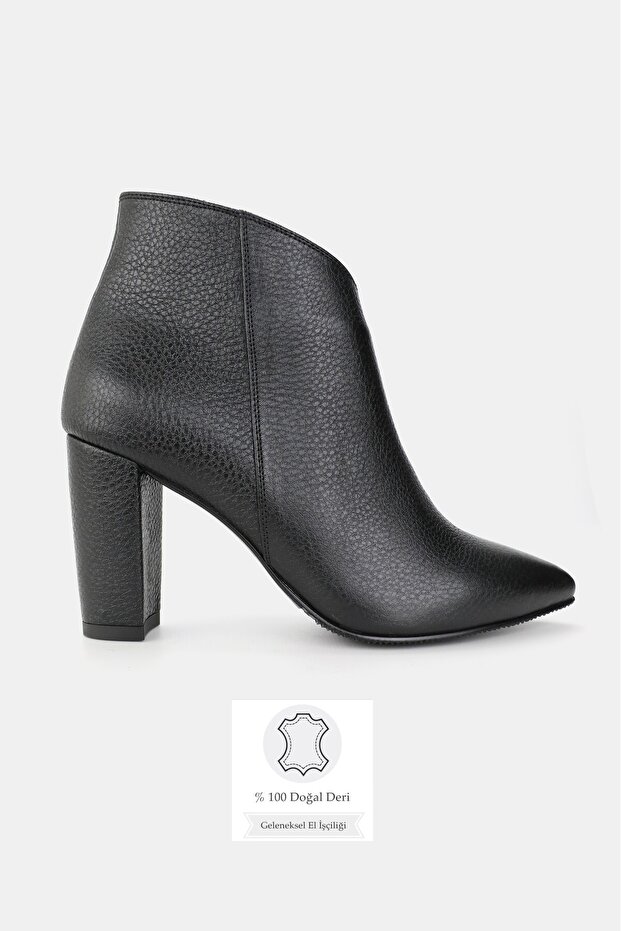 Women's Black Genuine Leather Boots & Booties, Sizes 34-41