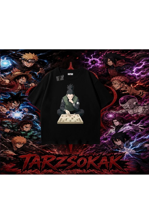 Shikamaru Nara Naruto Anime Character Oversize Unisex T-Shirt White