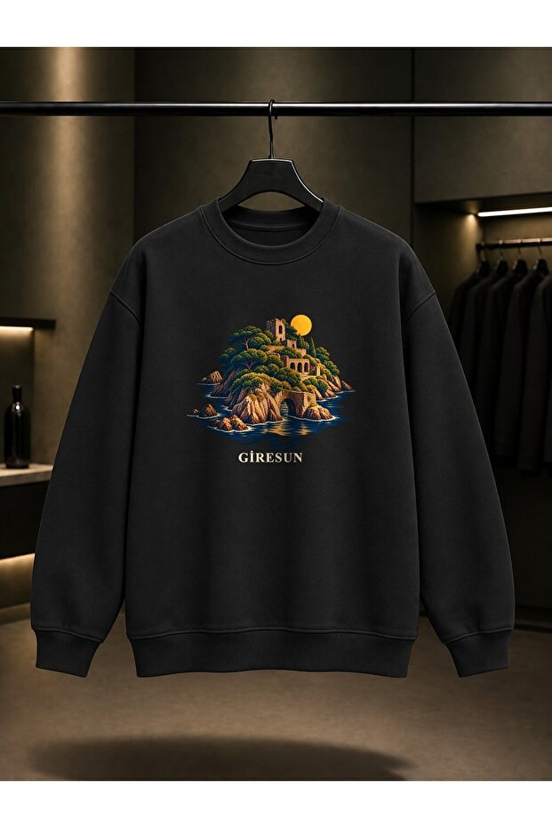 Giresun Island Printed Unisex 100% Cotton Sweatshirt